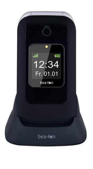 Beafon mobilni telefon SL670, črn + darilo: usnjen etui