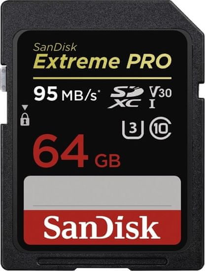 SanDisk spominska kartica SDXC Extreme PRO, 64GB - Odprta embalaža