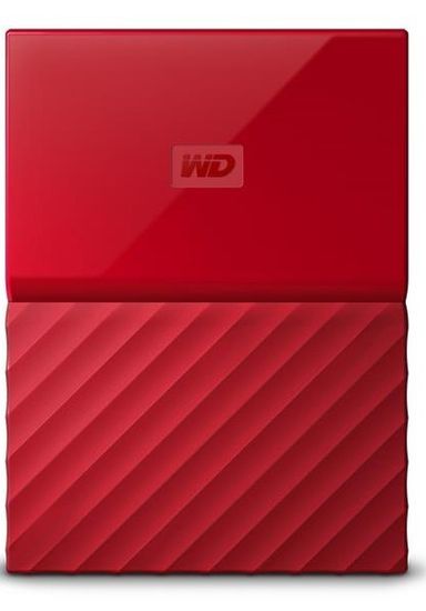 Western Digital zunanji trdi disk My Passport 2 TB, rdeč (WDBYFT0020BRD-WESN)