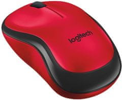 Logitech M220 Silent brezžična miška, rdeča