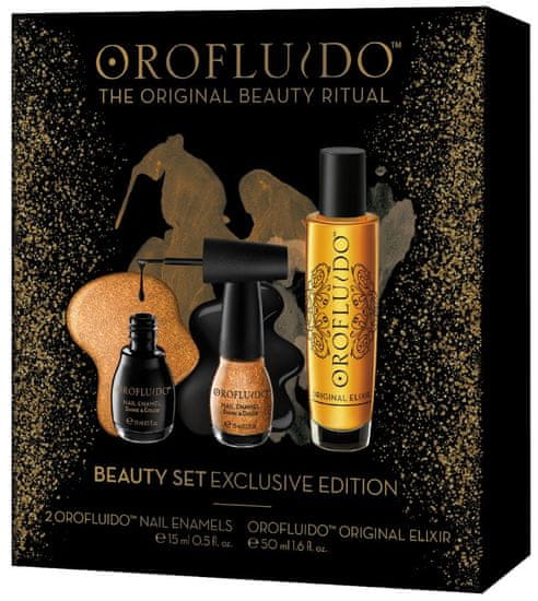 Orofluido Gold set olje (50 ml) in lak za nohte (2 x 15 ml)