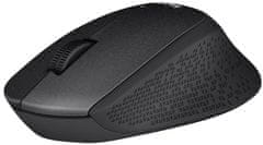 Logitech M330 Silent Plus brezžična miška, črna