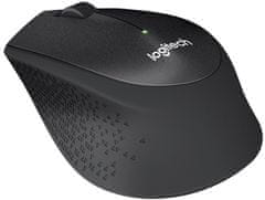 Logitech M330 Silent Plus brezžična miška, črna