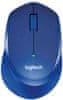Logitech M330 Silent Plus brezžična miška, modra