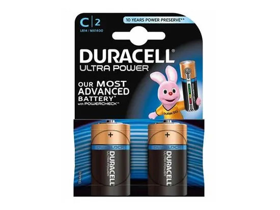 Duracell alkalne baterije Ultra Power MX1400B2 Size C LR14 (2 kosa)