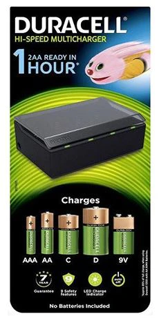 Duracell polnilnik baterij Hi-Speed CEF22-EU (AA/AAA/C/D/9V) večnamenski - Odprta embalaža