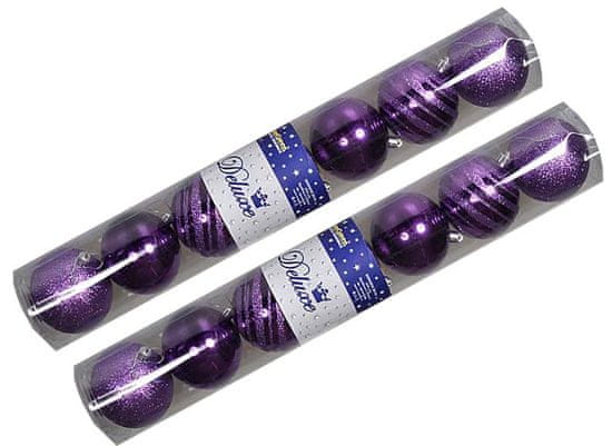 EverGreen božične bunkice Mix, vijolična, 8 cm, 14 kos