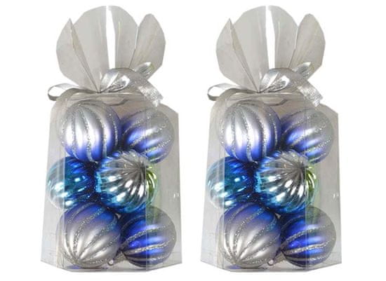 EverGreen set božičnih okraskov, 2x 9 kosov, modro-srebrni