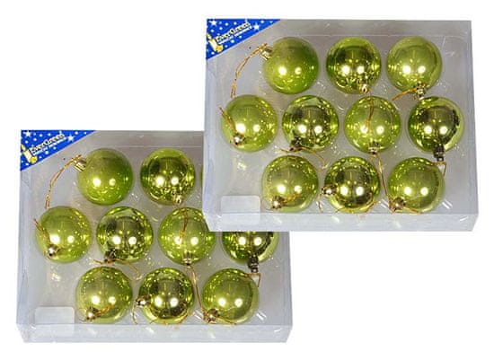 EverGreen božične bunkice, sijaj in mat, zelena, 6 cm, 20 kos