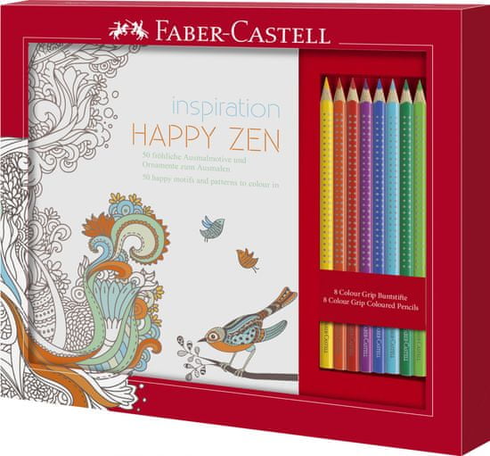 Faber Castell GRIP barvice 8/1 + pobarvanka Happy Zen