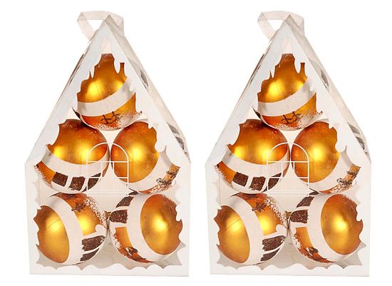 EverGreen božične krogle, 2x5, zlate