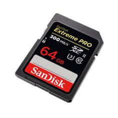 SanDisk spominska kartica Extreme PRO SDXC 64GB C10 U3 UHS-II, 300MB/s