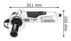 BOSCH Professional kotni brusilnik GWS 17-125 CI (060179G002)