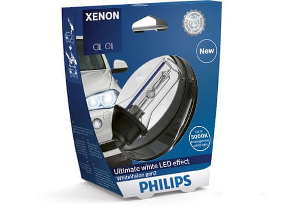 Philips žarnica Xenon D2R White Vision gen2