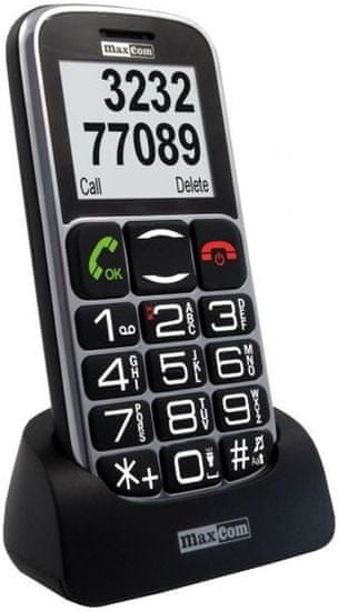 MaxCom mobilni telefon MM462, črn - odprta embalaža