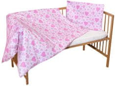 COSING 2-delni komplet posteljnine SLEEPLEASE, roza srčki