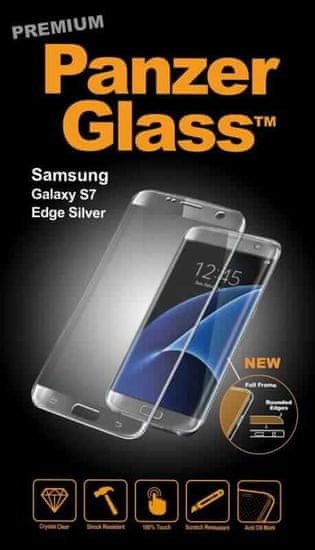 PanzerGlass premium zaščitno steklo Samsung Galaxy S7 Edge, srebrna