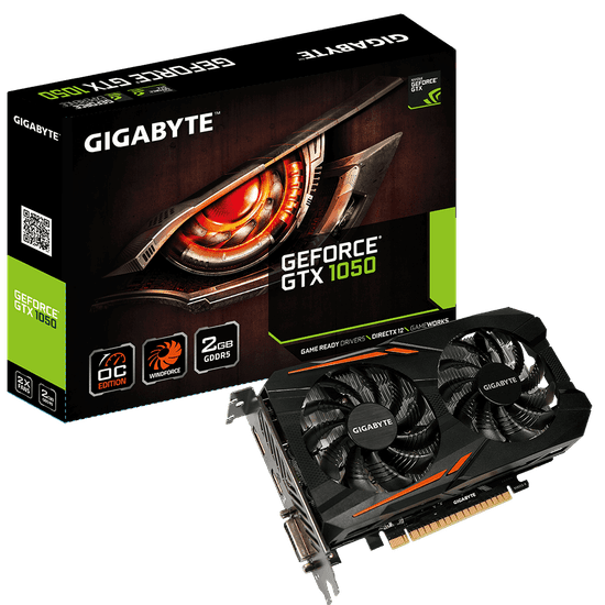 Gigabyte grafična kartica GTX 1050 OC, 2GB GDDR5, PCI-E 3.0