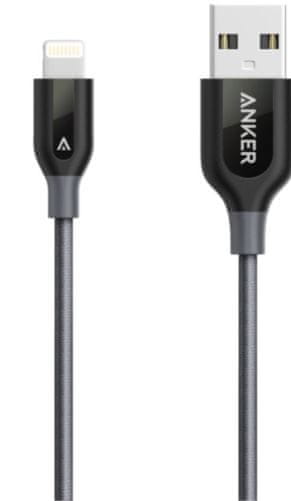 Anker lightning kabel, Powerline+, 0,9 m, črn