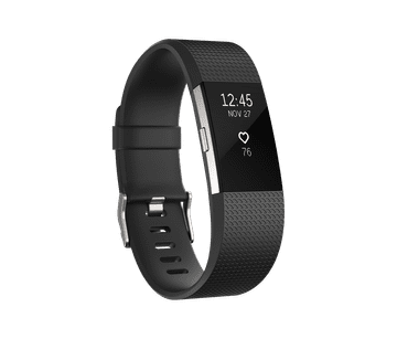 Fitbit aktivna zapestnica Charge 2, Black/Silver, L