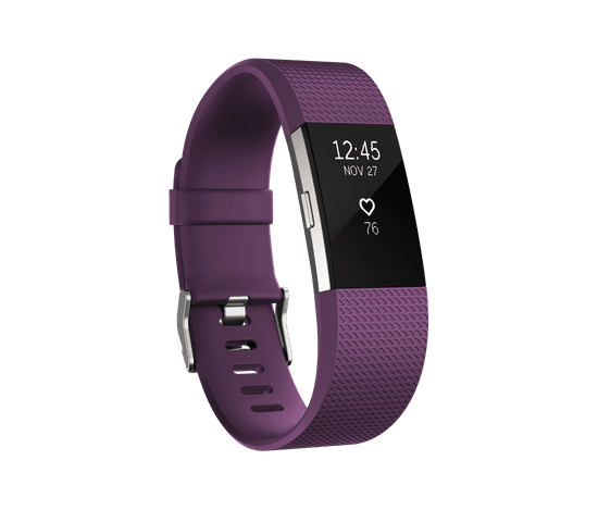 Fitbit aktivna zapestnica Charge 2, Plum/Silver, Small