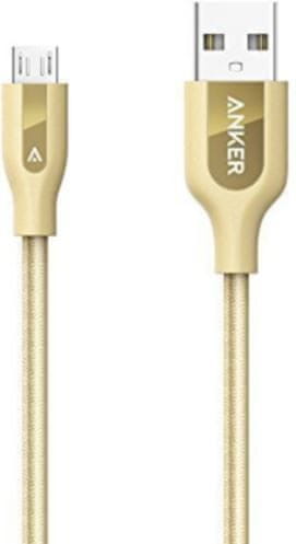 Anker microUSB kabel Powerline+, 0,9 m, zlat