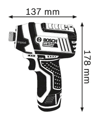 BOSCH Professional GDR 12V-105 akum. vrtljivi udarni vijačnik (06019A6901)