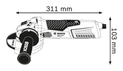 BOSCH Professional kotni brusilnik GWS 19-125 CI (060179N002)