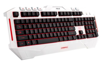 ASUS tipkovnica Cerberus Arctic Gaming, USB, UK SLO gravura