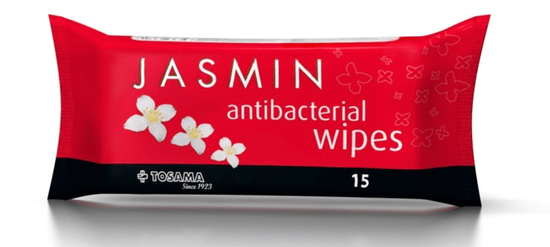 TOSAMA Jasmin antibakterijski vlažni robčki, 15 kosov