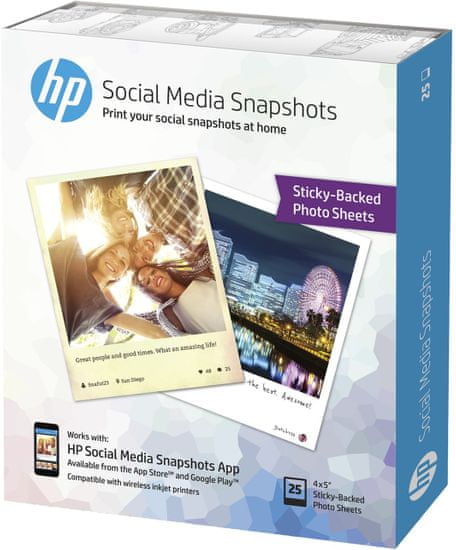 HP papir Social Media Snapshots, 25 listov, 10 x 13 cm