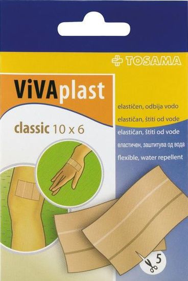 TOSAMA Vivaplast obliži Classic, 10 x 8 cm, 5 kosov