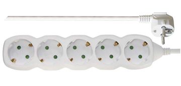Emos P0523R podaljšek 3 m, 5 vtičnic, PVC, 1,5 mm2, beli