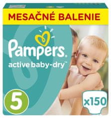 Pampers plenice Active Baby 5 Junior (11-16 kg) 150 kosov - odprta embalaža