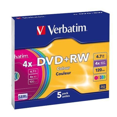 Verbatim DVD+RW medij, 4.7GB, 5 kosov (43297)