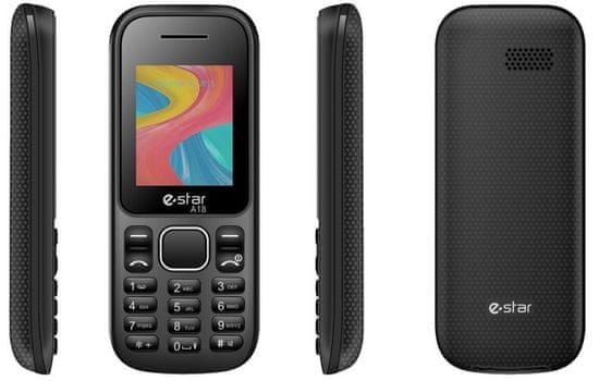 eStar GSM telefon A18 Dual Sim, črn - odprta embalaža