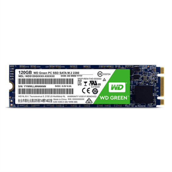 Western Digital SSD disk Green M.2 2280, 120 GB (WDS120G1G0B)