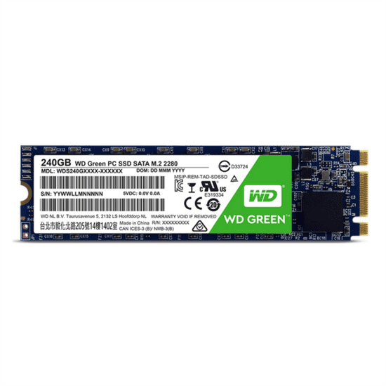 Western Digital SSD disk Green M.2 2280, 240 GB (WDS240G1G0B)