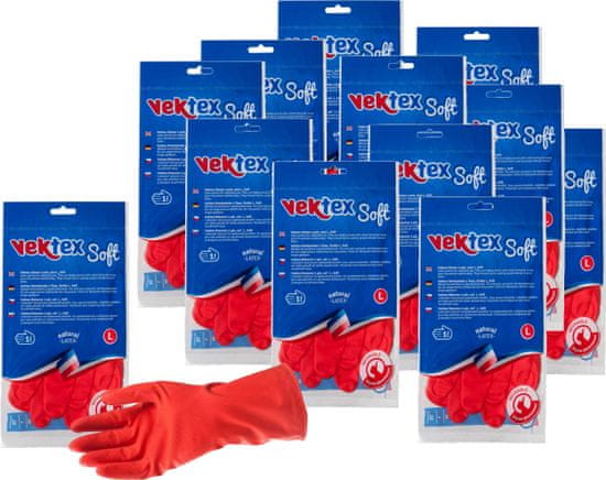 Vektex rokavice Soft, velikost L, 12 parov
