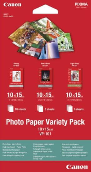 Canon Variety pack VP-101 foto papir, 10x15cm, 20 listov (0775B078)