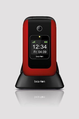 Beafon mobilni telefon SL670, rdeč + darilo: usnjen etui