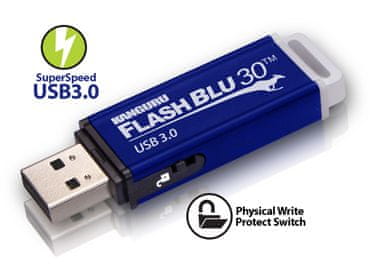 Kanguru varen USB ključ FlashBlu30, 32 GB
