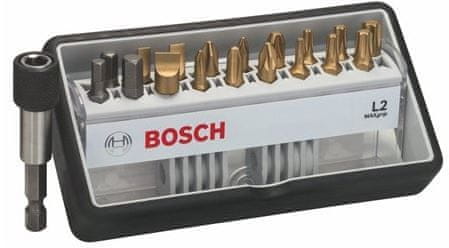 Bosch 18+1-delni komplet vijačnih nastavkov Robust Line L Max Grip 25 mm, (2607002582)