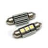MLine žarnica LED 12V C5W 36mm 3xSMD 5050, alu-ohišje, CANBUS, bela, par