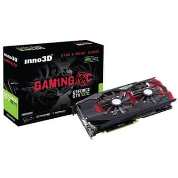 inno3D grafična kartica Gaming GeForce GTX 1070 OC, 8 GB GDDR5 (N1070-1SDN-P5DNX)