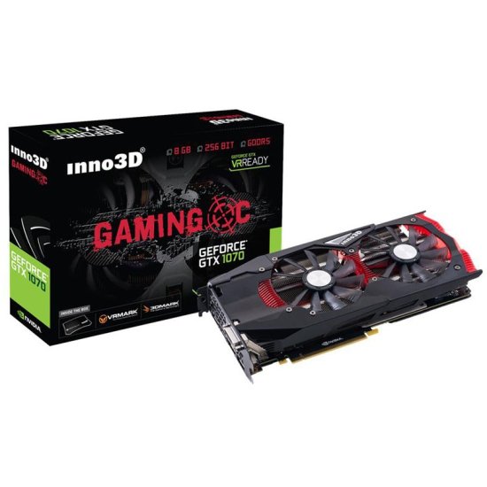 inno3D grafična kartica Gaming GeForce GTX 1070 OC, 8 GB GDDR5 (N1070-1SDN-P5DNX)