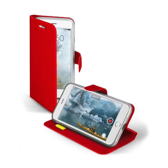 SBS preklopna torbica s stojalom za iPhone 7, rdeča