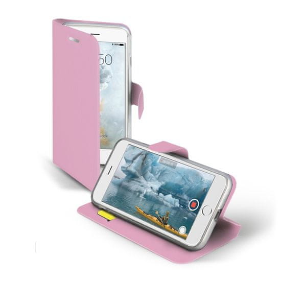 SBS preklopna torbica s stojalom za iPhone 7, roza - Odprta embalaža