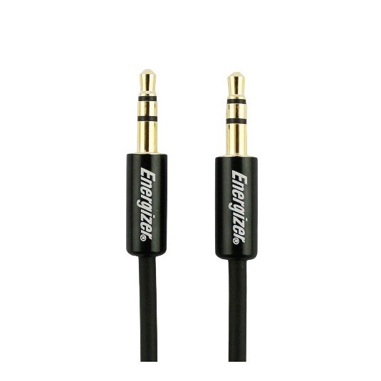 Energizer avdio kabel 2x3,5mm, črn, 1,5m
