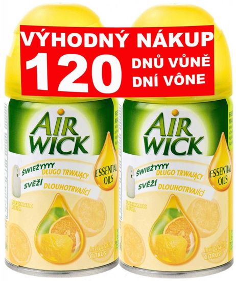 Air wick Freshmatic Max polnilo za osvežilec zraka, Citrus, 2x 250 ml